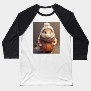 Hamster winter Christmas Baseball T-Shirt